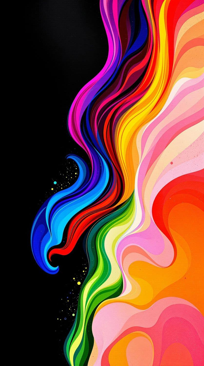 Vibrant Ribbons in Motion