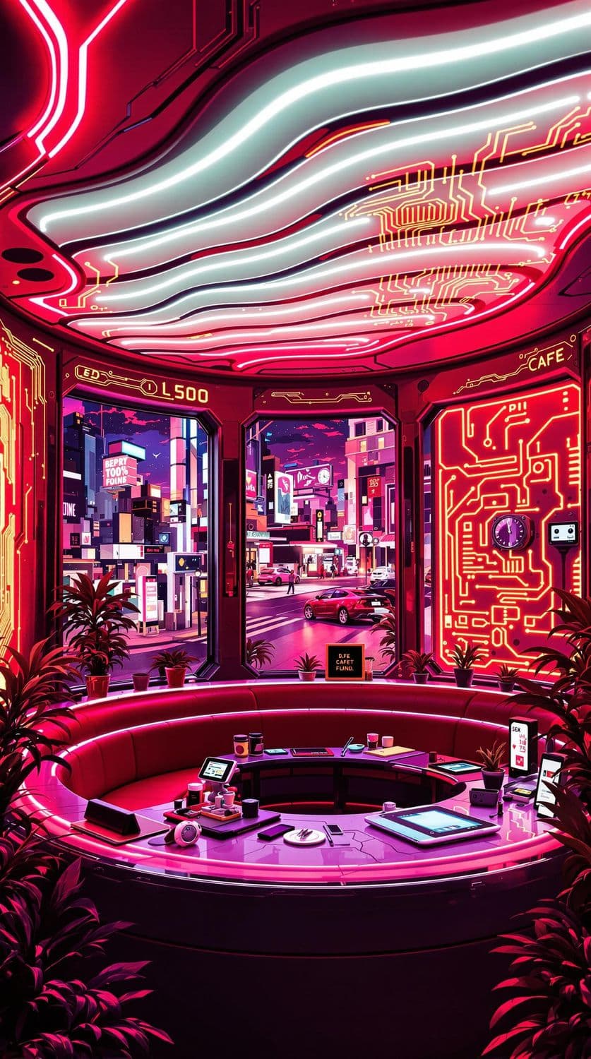 Neon Café of Tomorrow