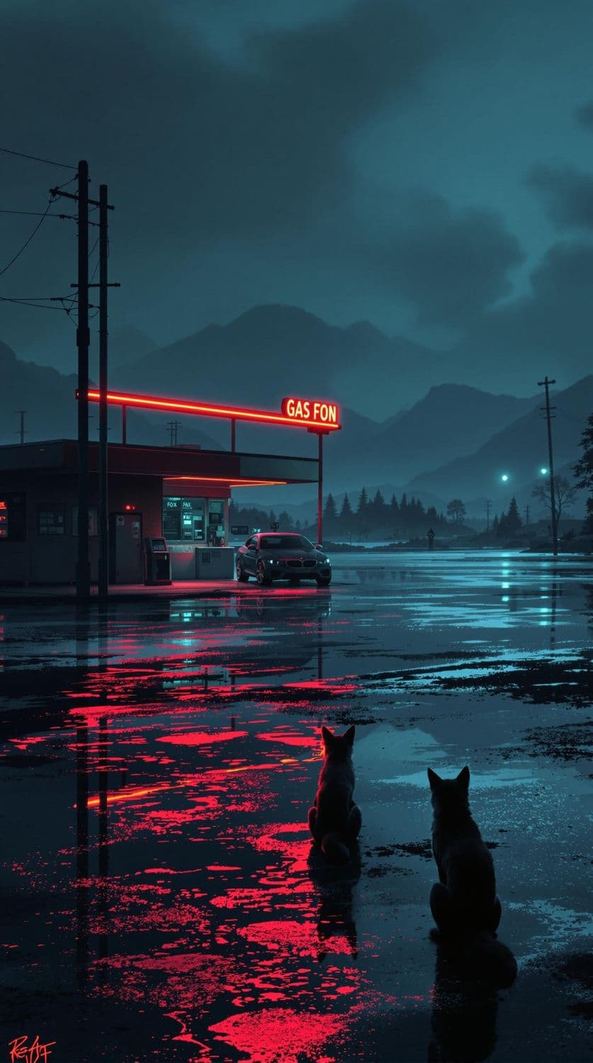 Desolate Gas Station