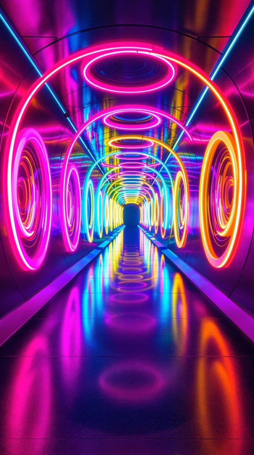 Circular Neon Corridor
