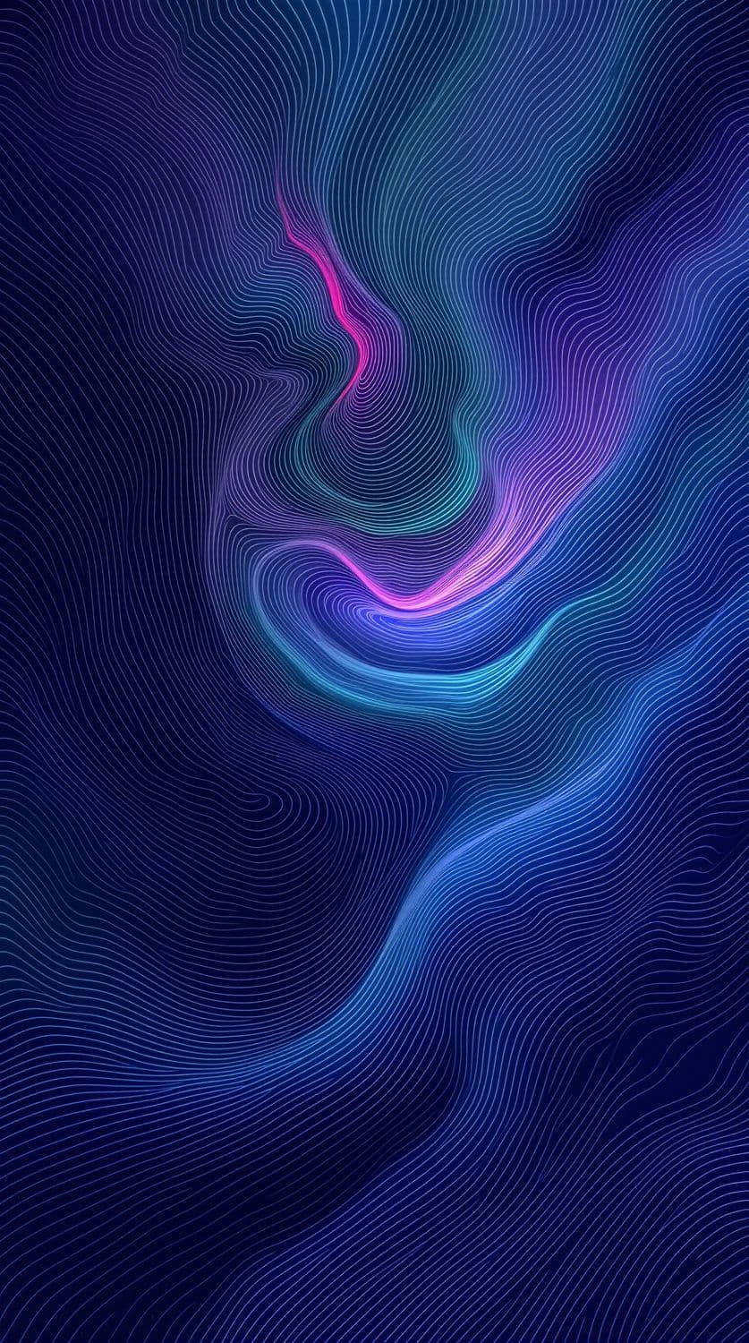Swirling Vortex in Coral and Lavender