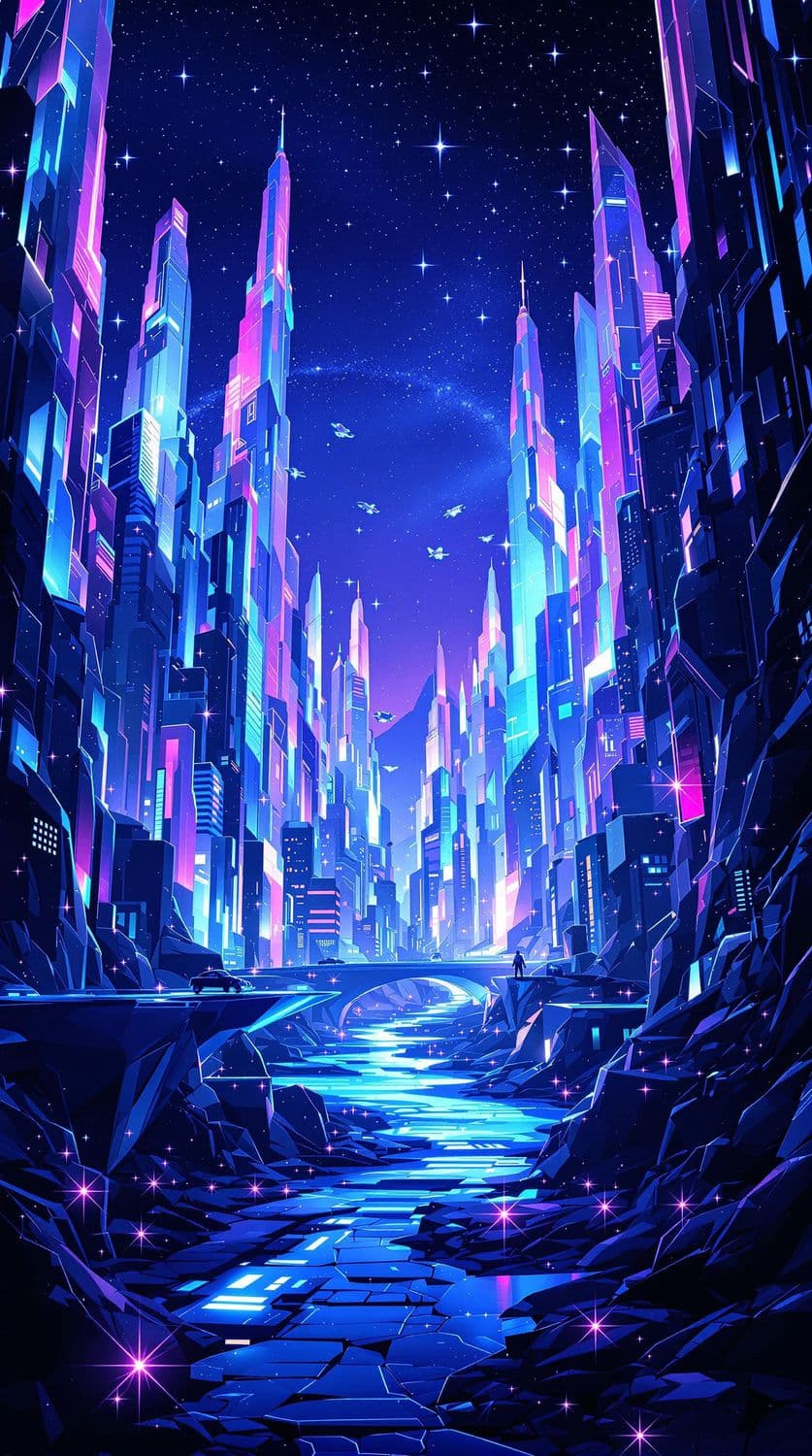 Neon City of the Future