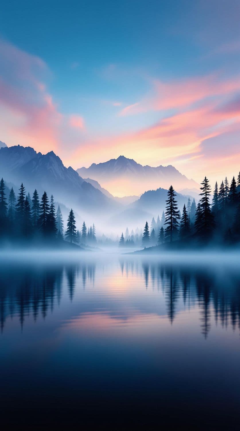 Dawn Over Mountain Lake