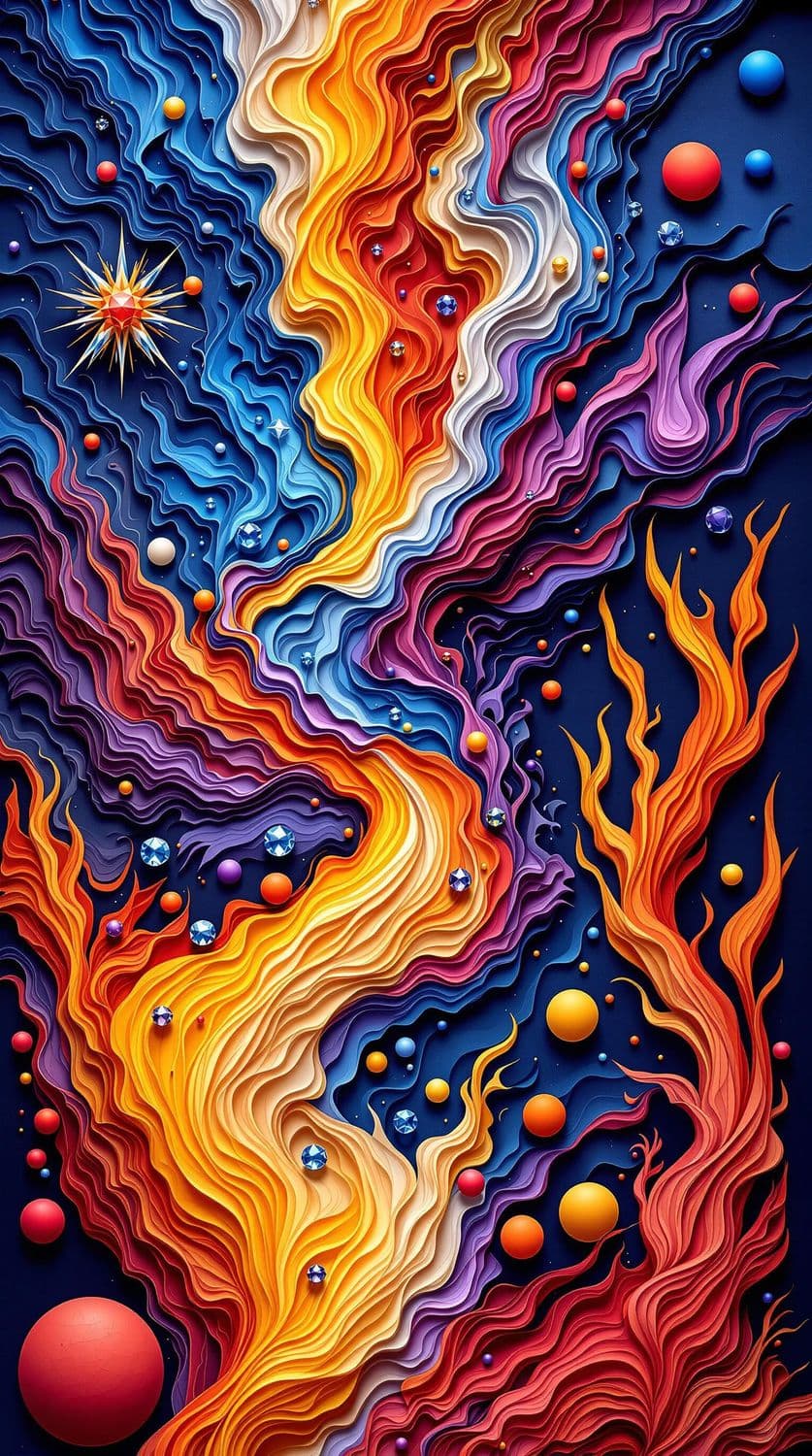 Vibrant Abstract Landscape