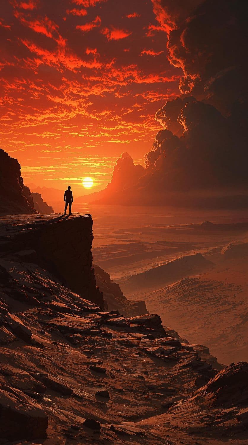 Sunset Over Desert Storm