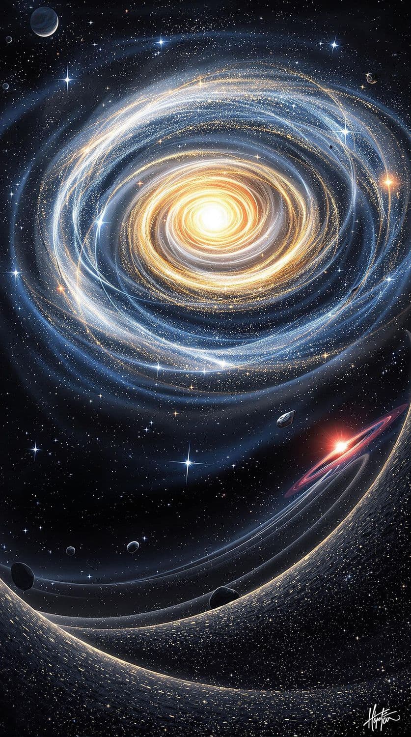 Spiral Galaxy and Nebulae