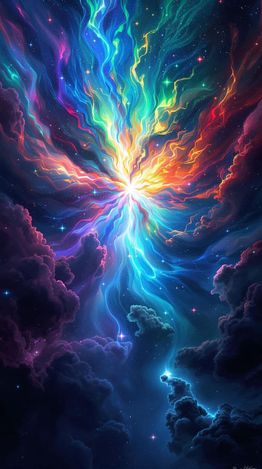 Blue-Green Cosmic Explosion