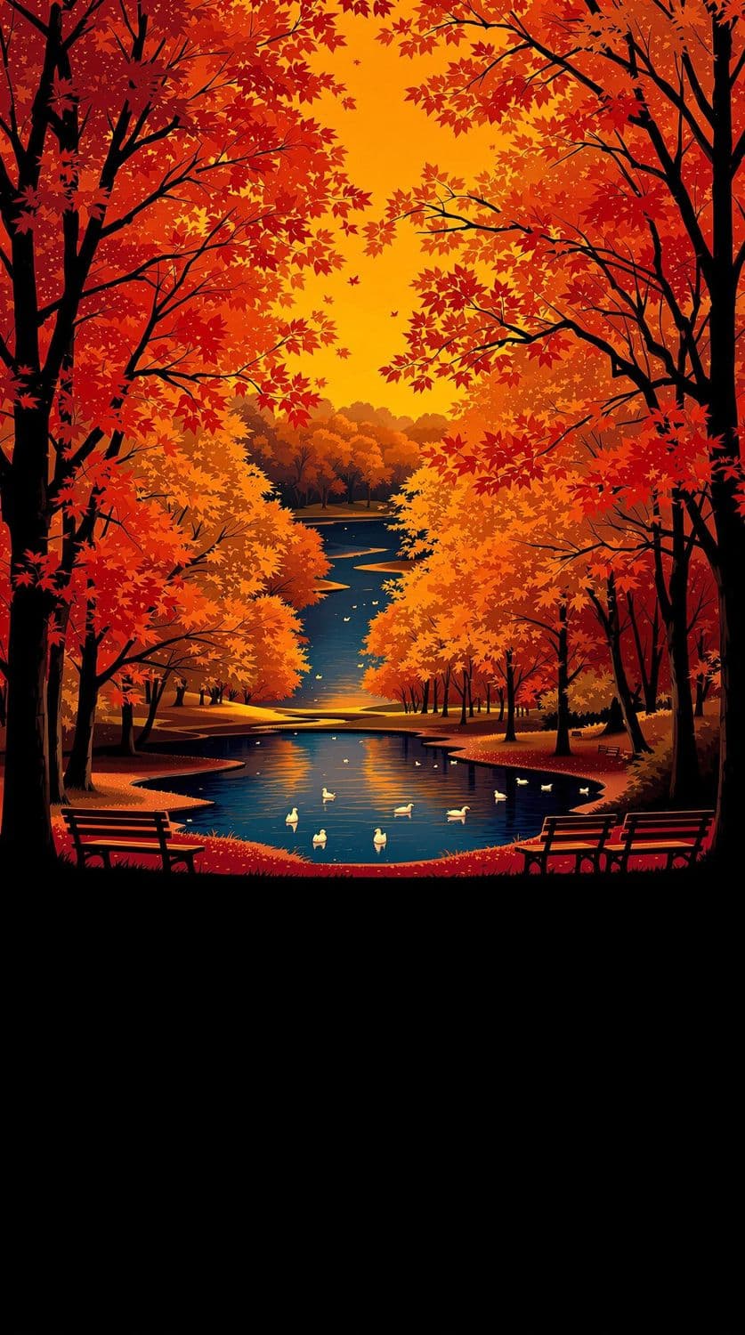 Autumn in the Quiet Park