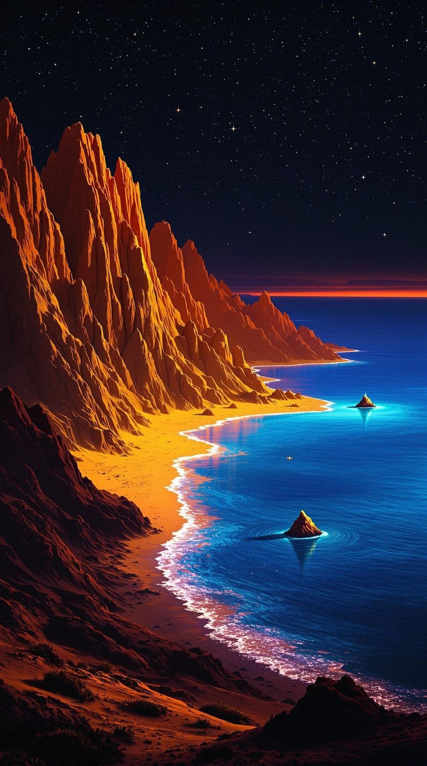 Surreal Desert Nightscape