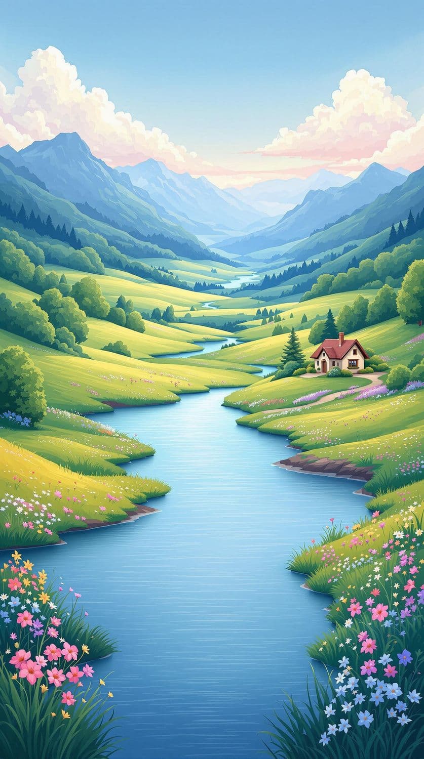 Idyllic Countryside Sunrise