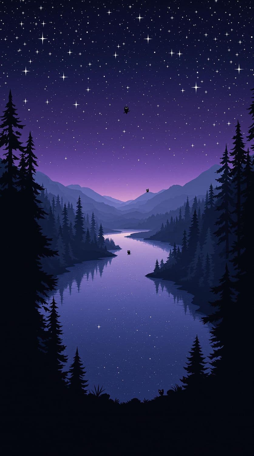 Enchanted Nocturnal Forest