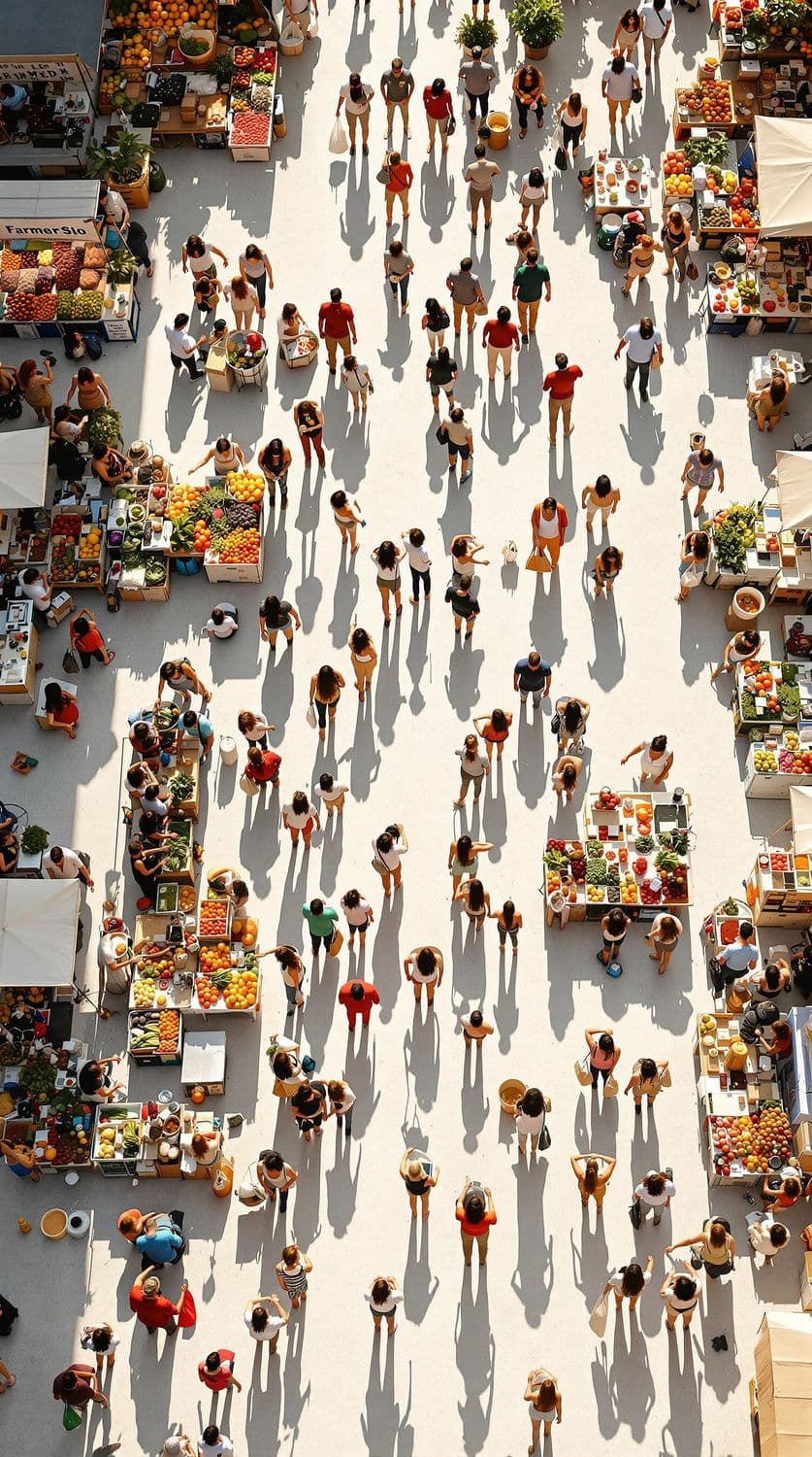 Bustling Farmers' Market