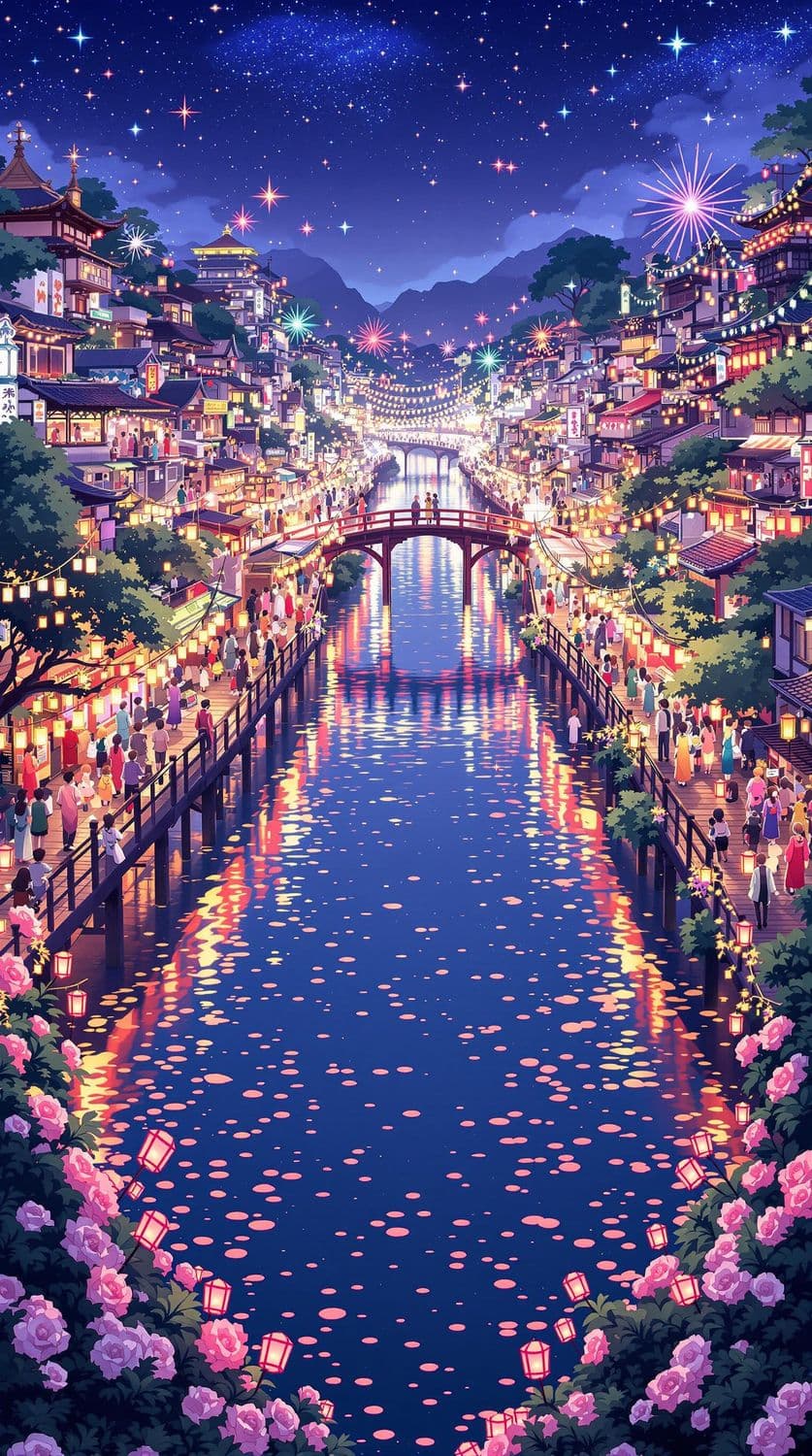 Summer Festival Cityscape