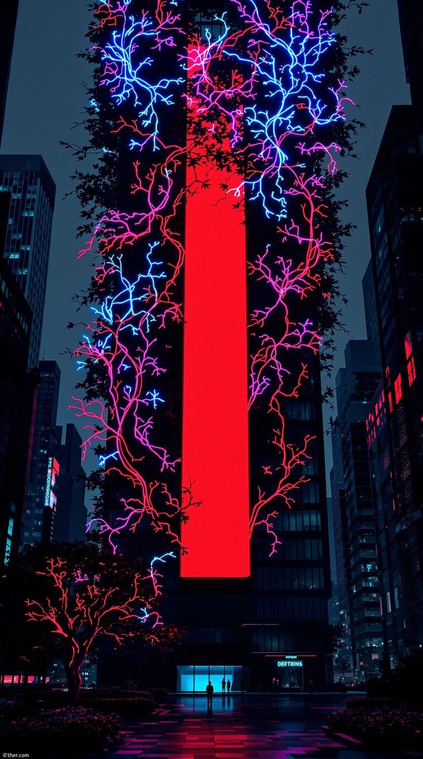 Neon Vines in the City