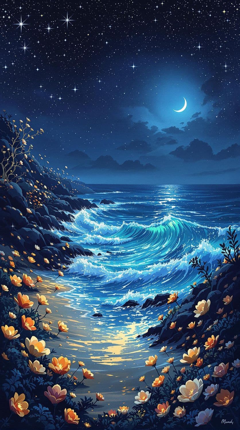 Bioluminescent Shoreline