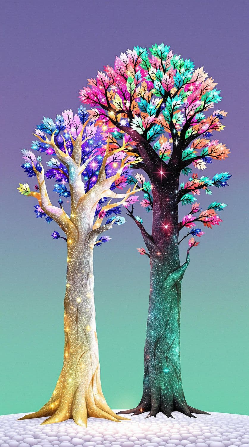 Intertwined Cosmic Trees