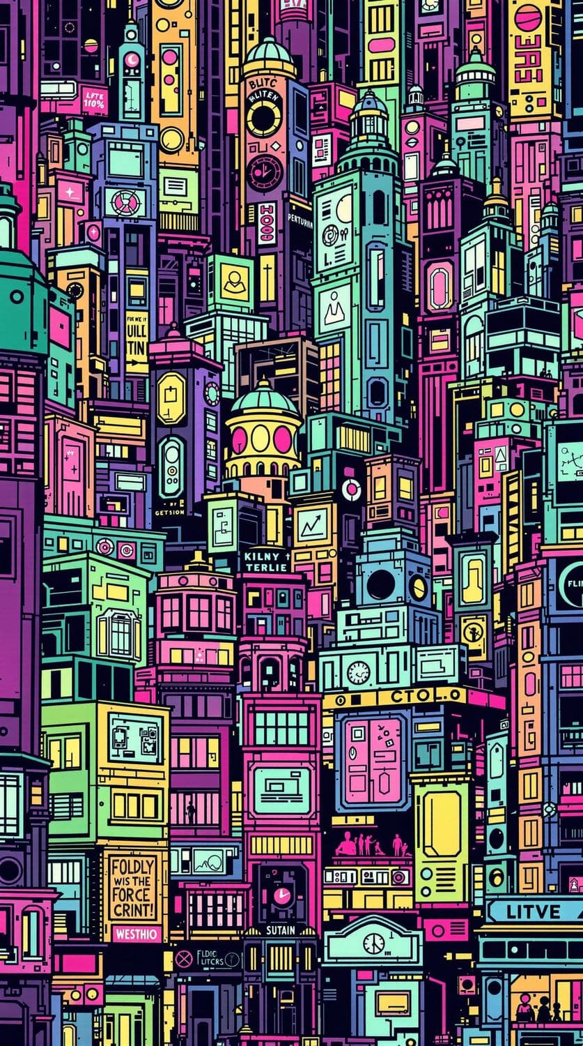 Retro-Futuristic Metropolis