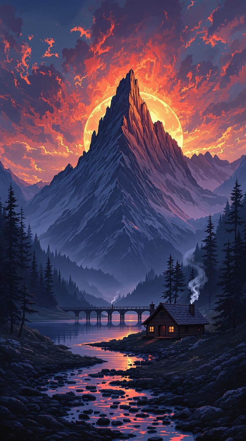 Sunset Symphony: Mountain Majesty