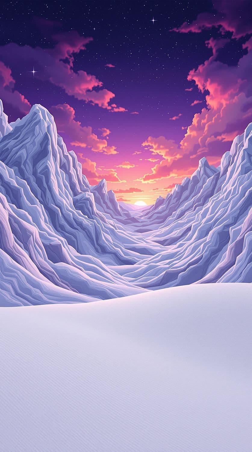 Surreal Mountain Sunset