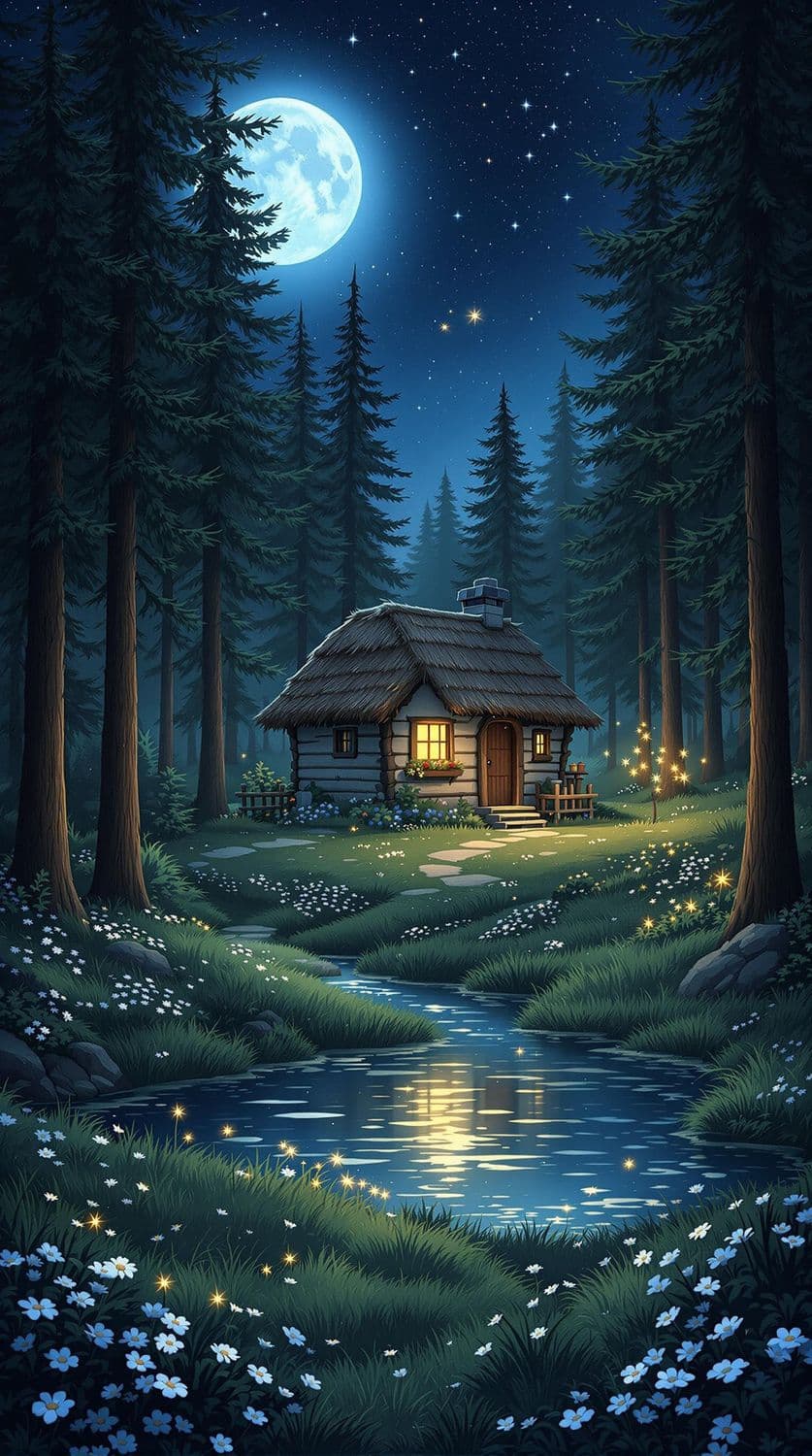 Moonlit Forest Retreat