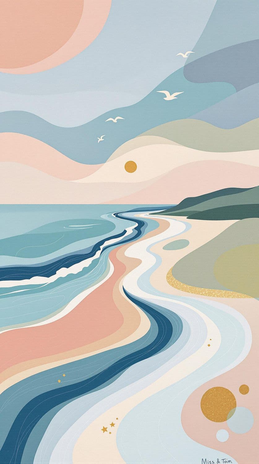 Abstract Coastal Serenity