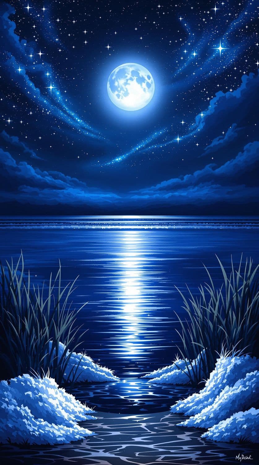 Lakeside Moonlit Serenity