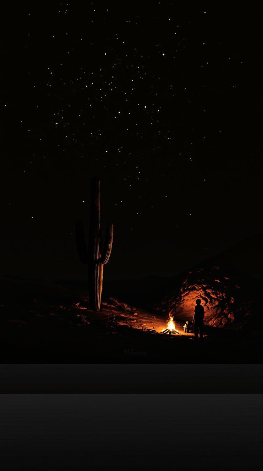 Starry Desert Solitude