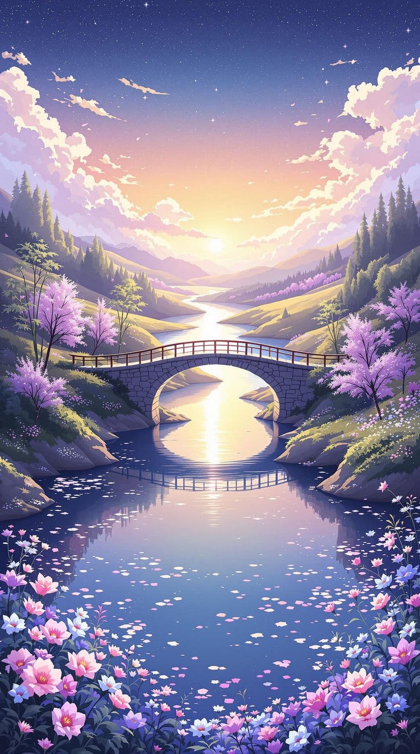 Twilight River Crossing