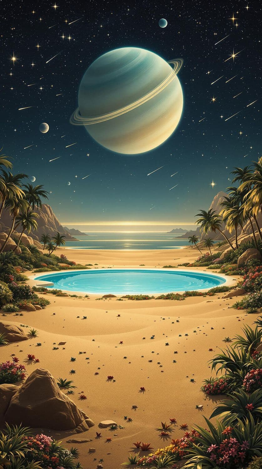 Oasis Under Shooting Stars