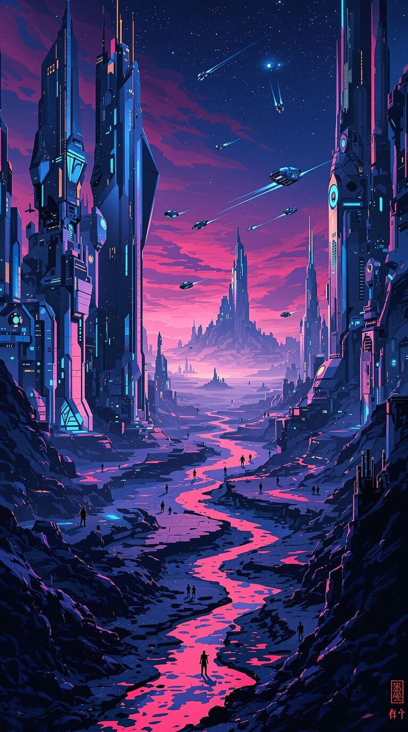Futuristic Alien Cityscape