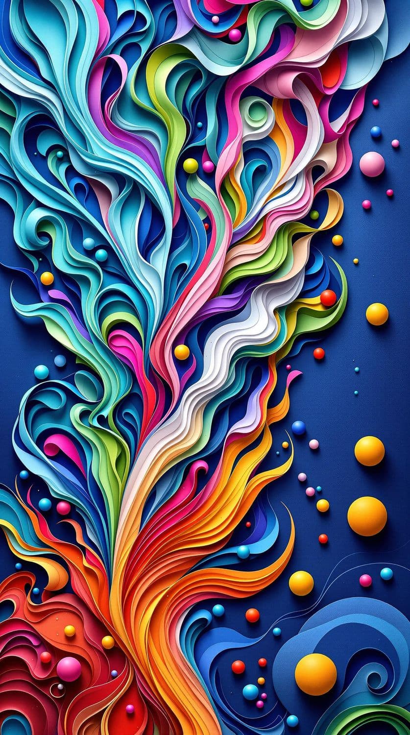 Vibrant Ribbons and Circles