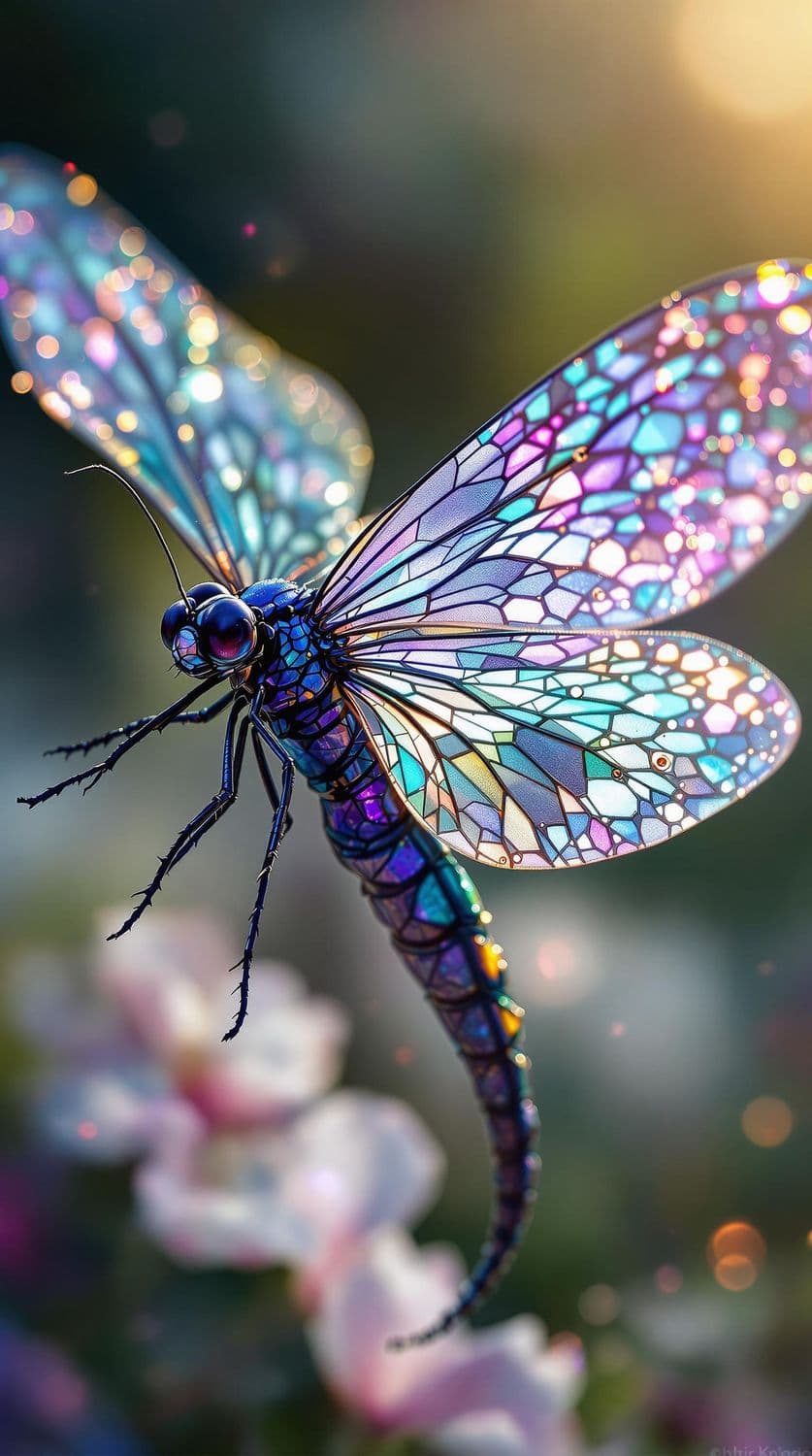 Mystical Dragonfly in Dreamy Meadow
