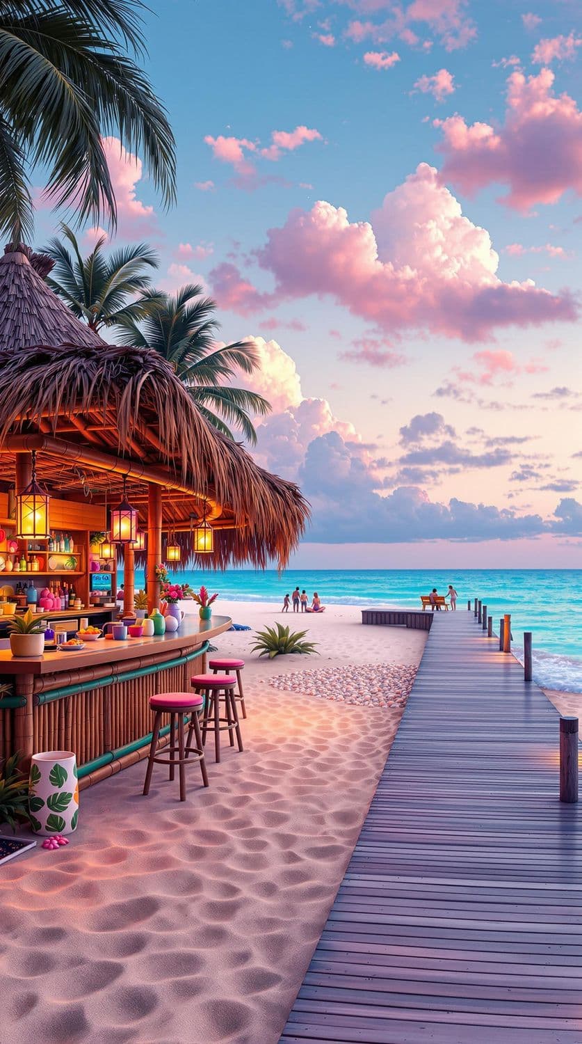 Dusk at the Tiki Bar