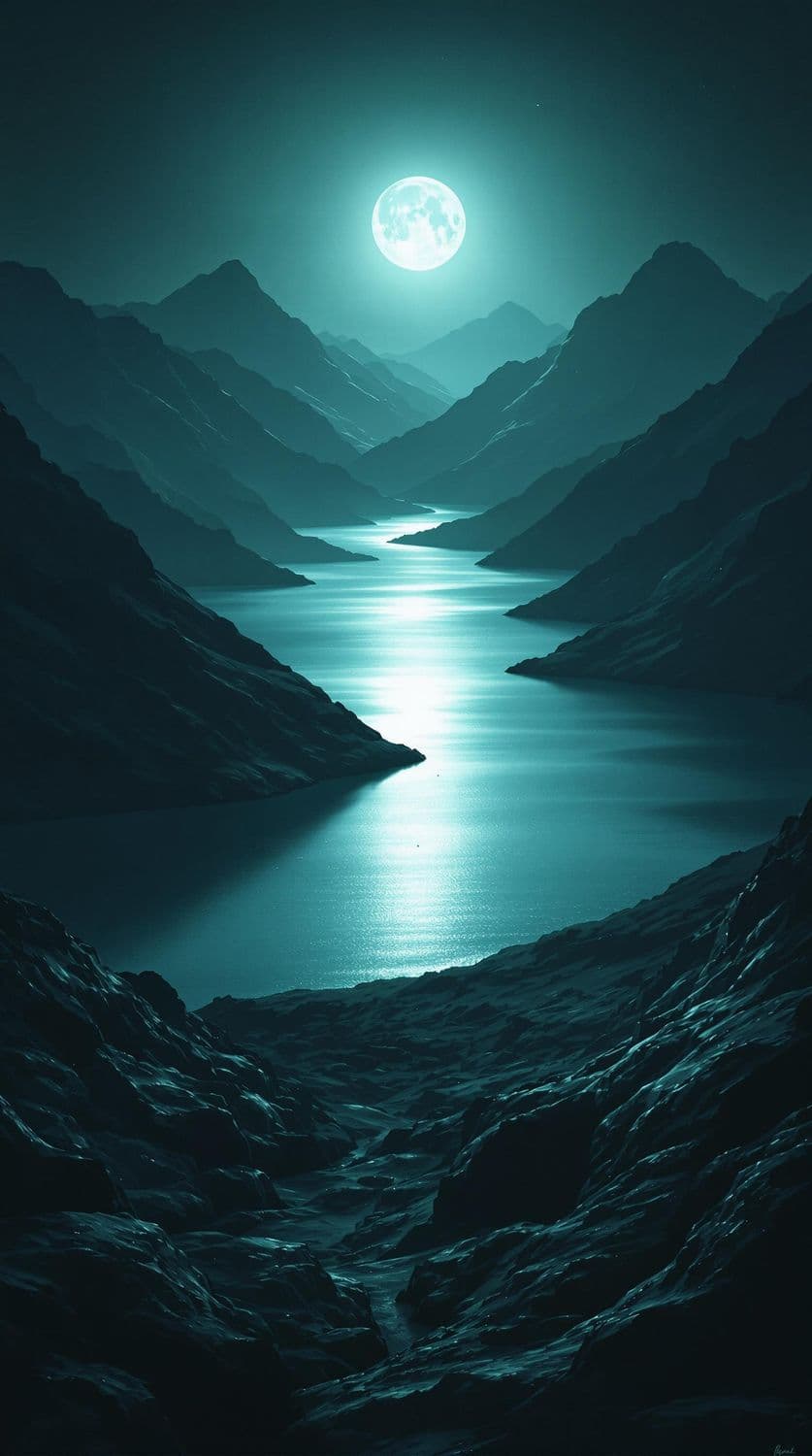 Moonlit Lake Serenity