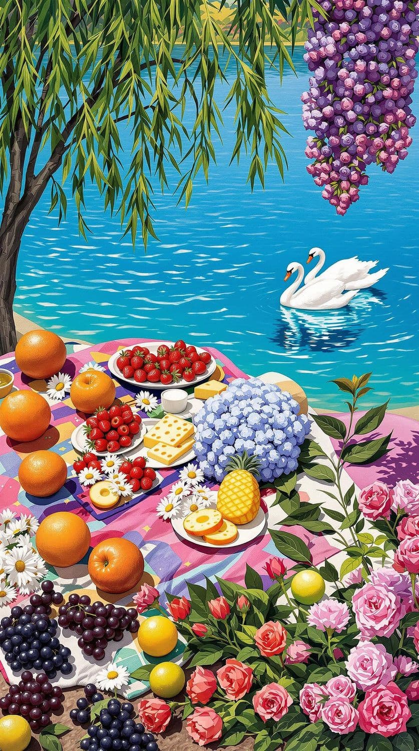 Lakeside Picnic Still Life
