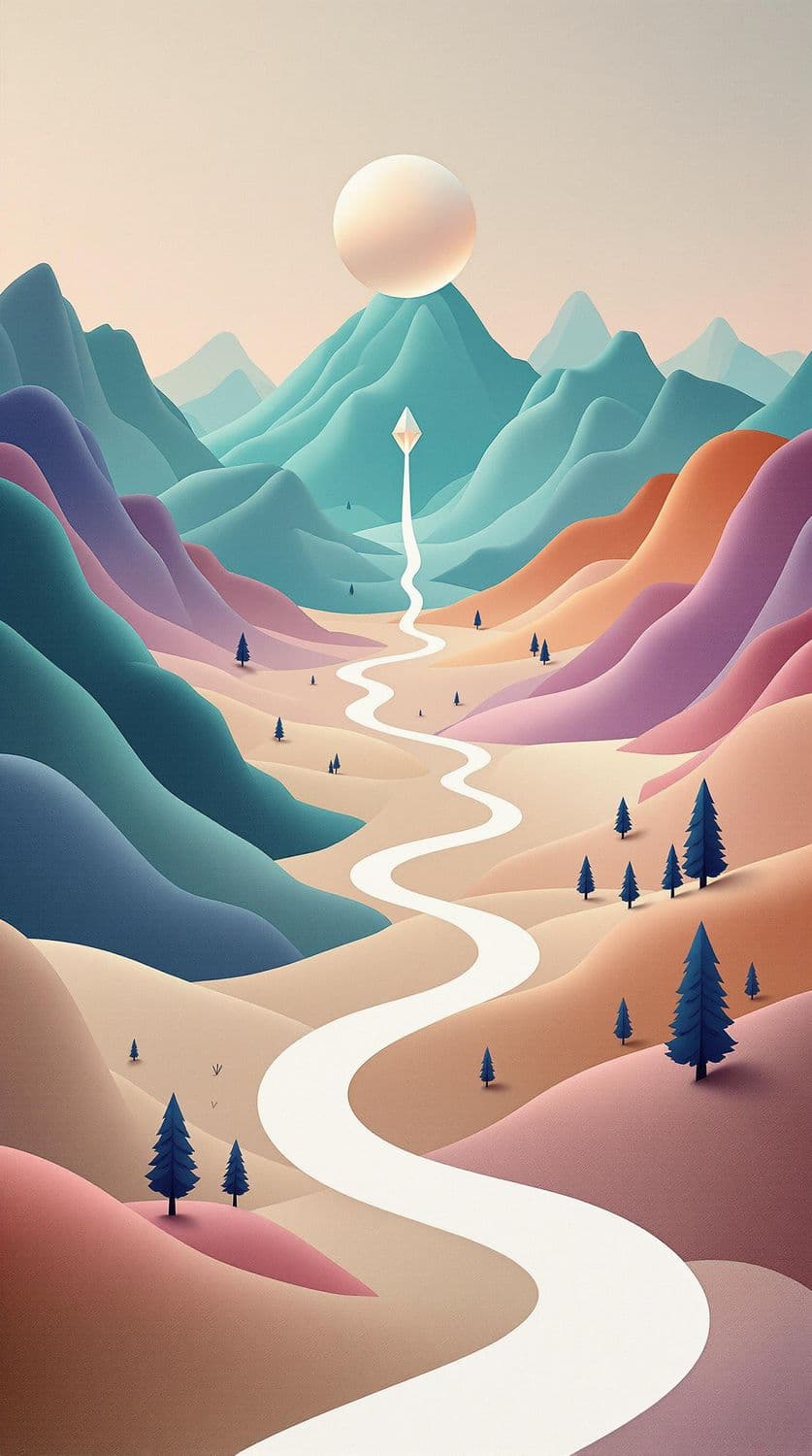 Ethereal Mountain Mirage