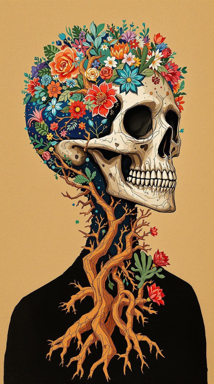 Floral Skull Oasis