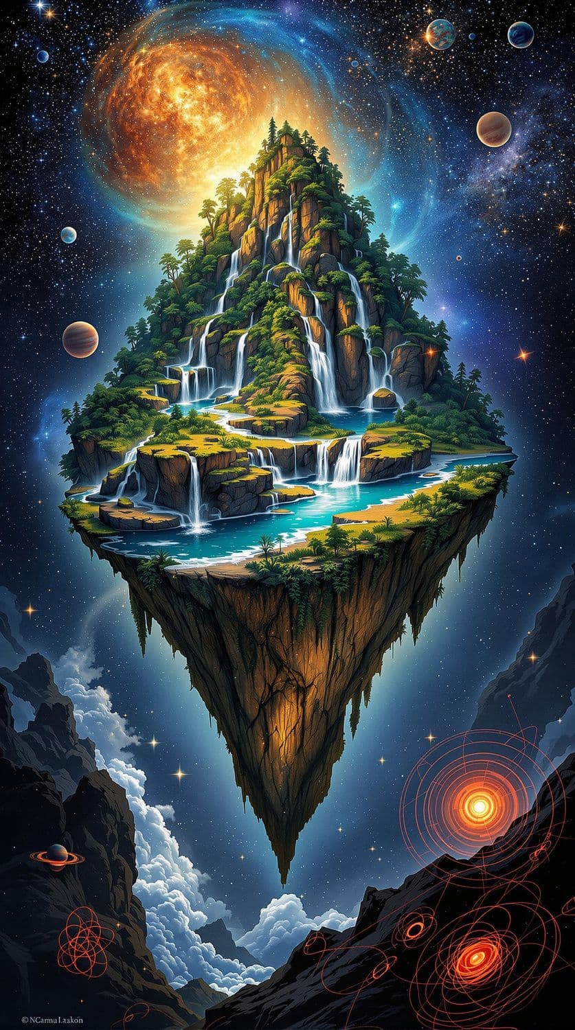 Floating Island in the Cosmos