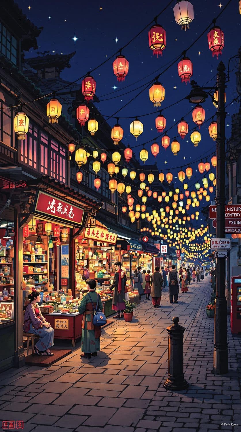 Night Market in an Asian Metropolis