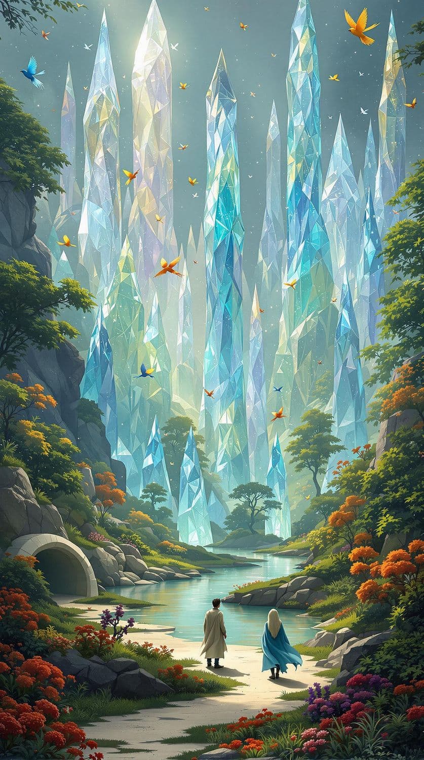 Crystal Spires and Enchanted Forest