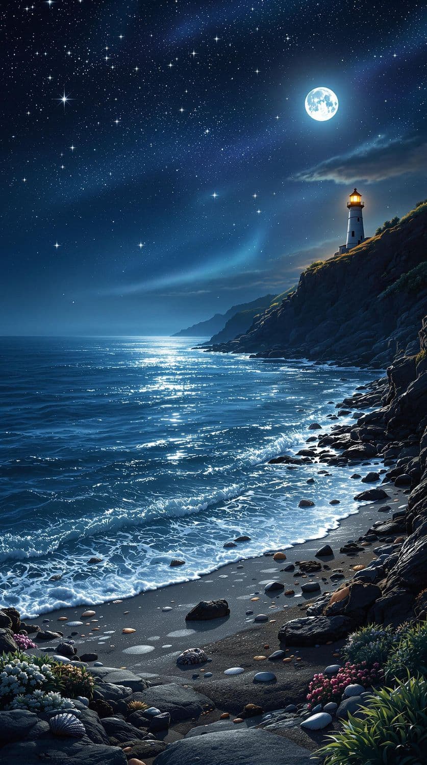 Starry Coastal Night