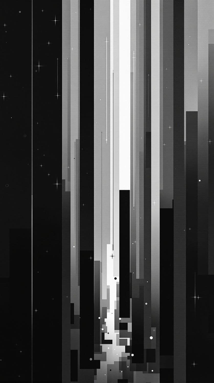 Grayscale Abstract Forest