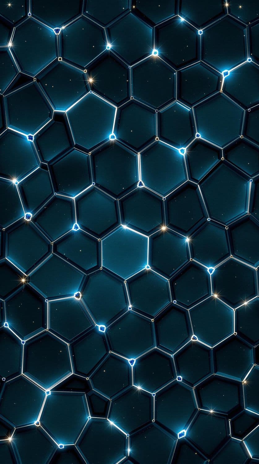 Navy Hexagonal Maze