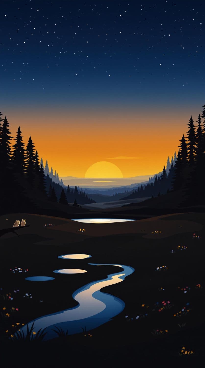 Twilight in a Forest Clearing