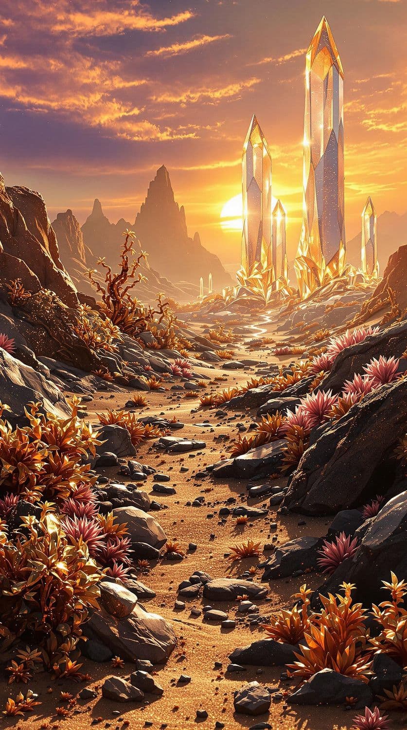 Futuristic Crystal Desert