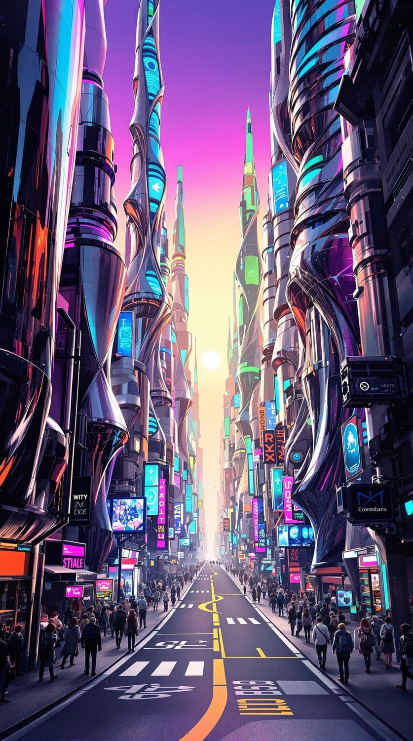Cyberpunk Market Street