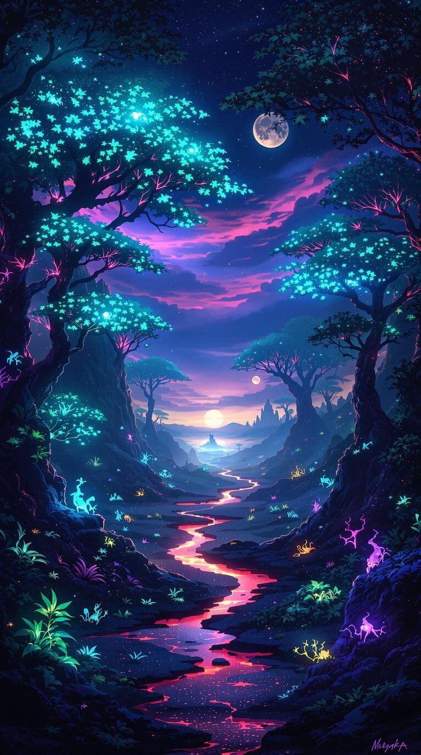 Luminous Alien Forest
