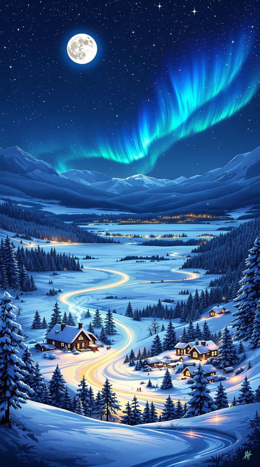 Winter Night's Aurora
