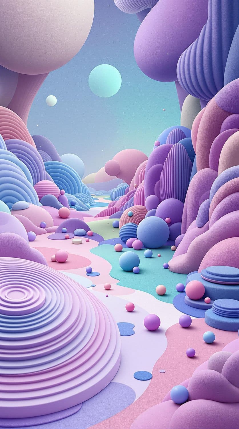 Pastel Rippled Terrain