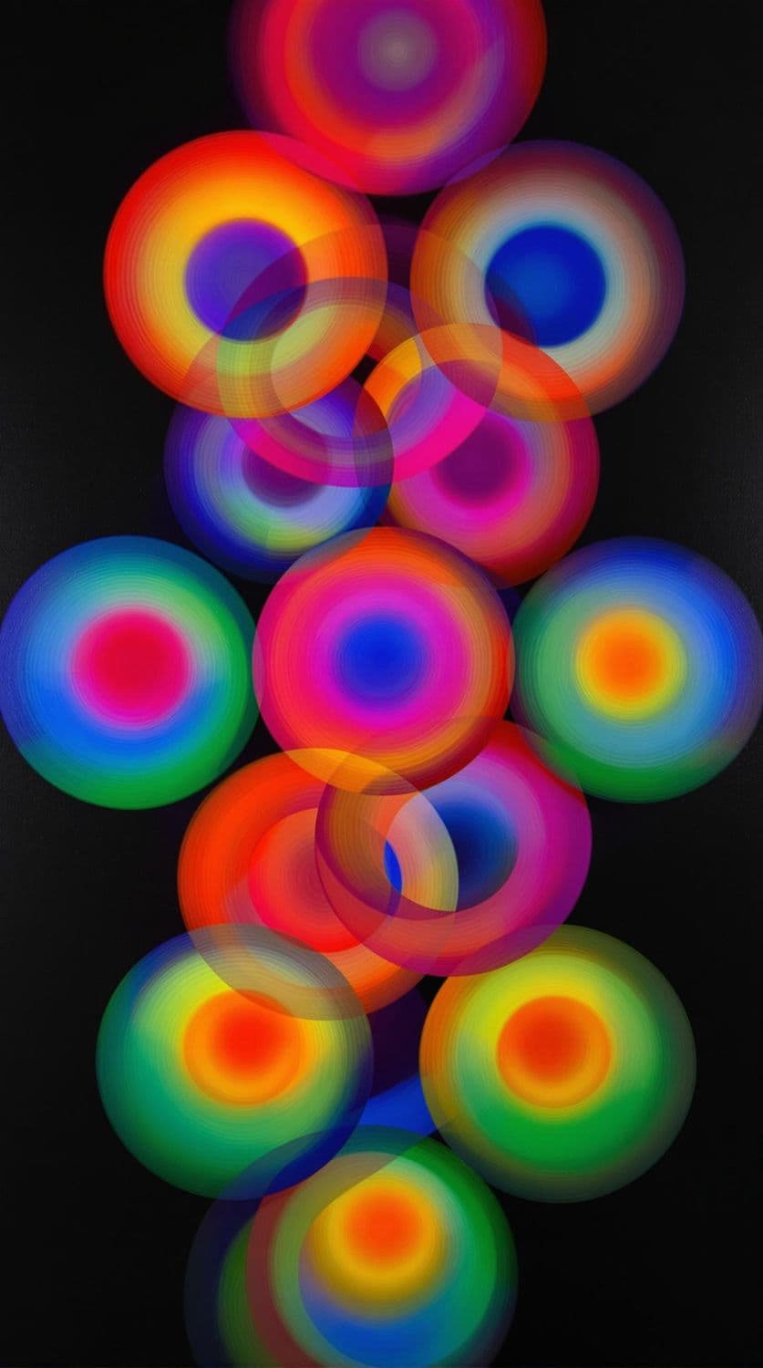Spinning Rings of Vivid Color